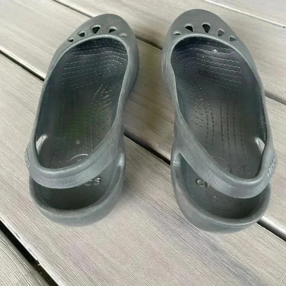 Crocs Women’s Malindi Flats Black Size 10‎
